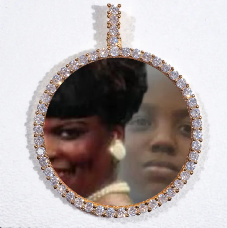 LARGE 3D CIRCLE CUSTOM PICTURE PENDANT sold by The GUU Shop