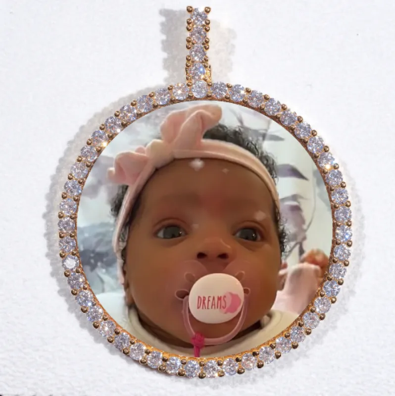 LARGE 3D CIRCLE CUSTOM PICTURE PENDANT sold by The GUU Shop