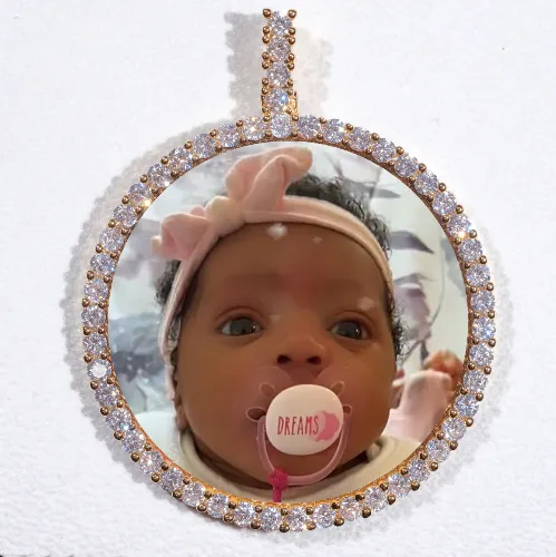 LARGE 3D CIRCLE CUSTOM PICTURE PENDANT sold by The GUU Shop