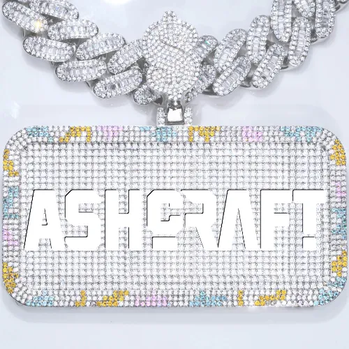 CUSTOM LETTER NECKLACE 3D COLORFUL SQUARE sold by The GUU Shop