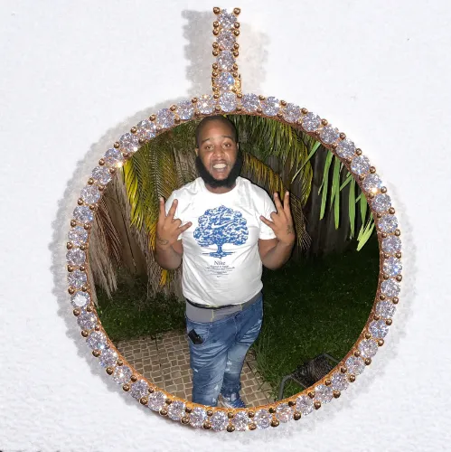 LARGE 3D CIRCLE CUSTOM PICTURE PENDANT sold by The GUU Shop