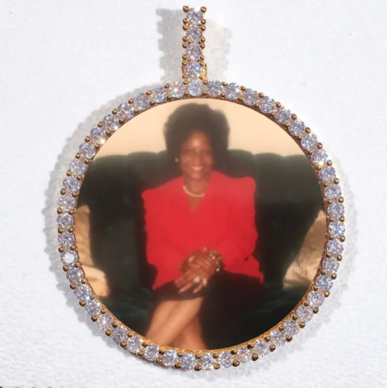 LARGE 3D CIRCLE CUSTOM PICTURE PENDANT sold by The GUU Shop