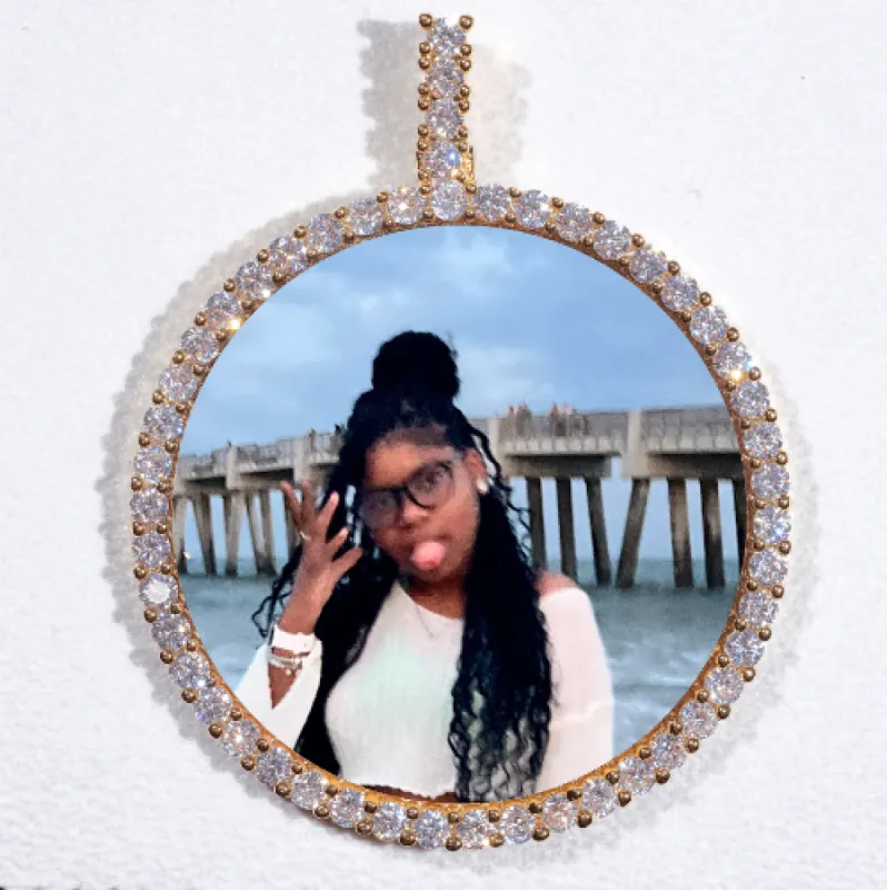 LARGE 3D CIRCLE CUSTOM PICTURE PENDANT sold by The GUU Shop