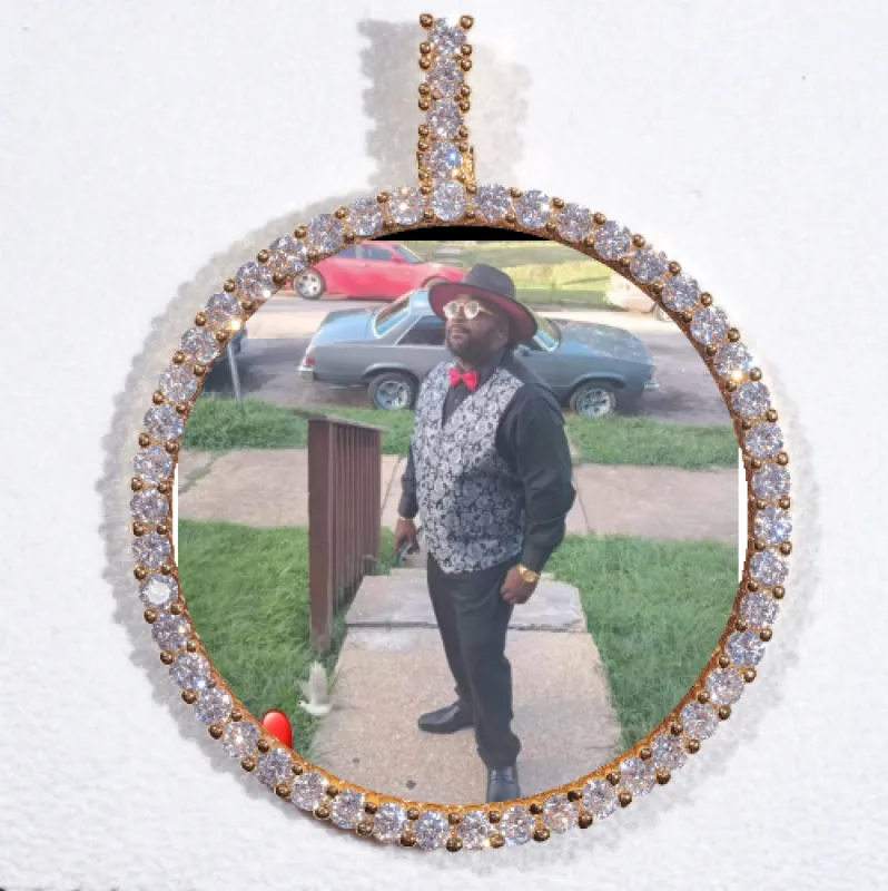LARGE 3D CIRCLE CUSTOM PICTURE PENDANT sold by The GUU Shop