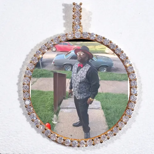 LARGE 3D CIRCLE CUSTOM PICTURE PENDANT sold by The GUU Shop