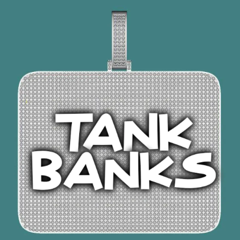 CUSTOM LETTER NECKLACE 3D BIG SQUARE sold by The GUU Shop