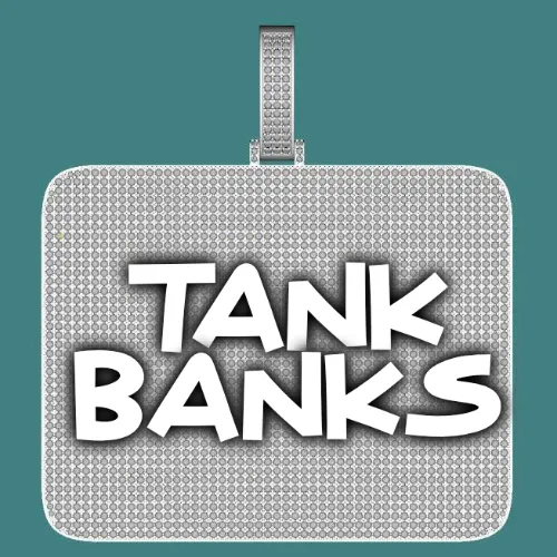 CUSTOM LETTER NECKLACE 3D BIG SQUARE sold by The GUU Shop