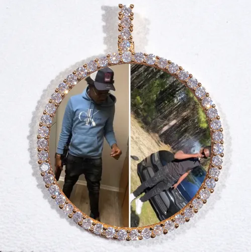 LARGE 3D CIRCLE CUSTOM PICTURE PENDANT sold by The GUU Shop