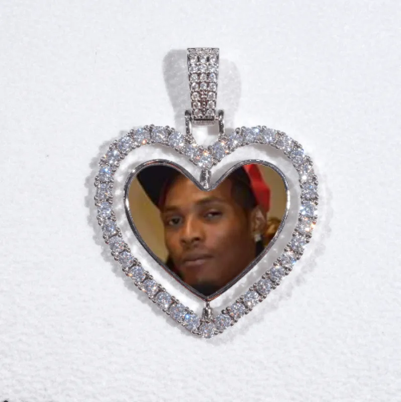 3D Spinning 2-Faced Heart Custom Picture Pendant sold by The GUU Shop