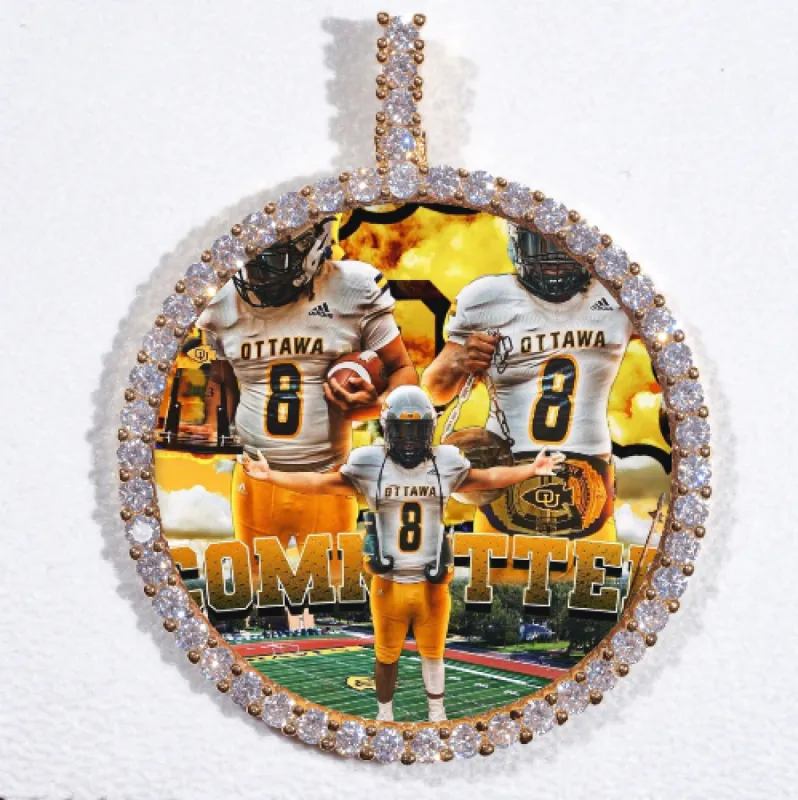 LARGE 3D CIRCLE CUSTOM PICTURE PENDANT sold by The GUU Shop