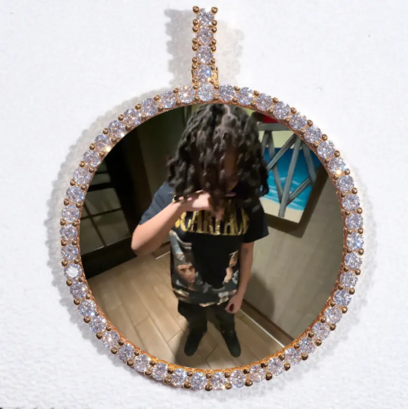 LARGE 3D CIRCLE CUSTOM PICTURE PENDANT sold by The GUU Shop