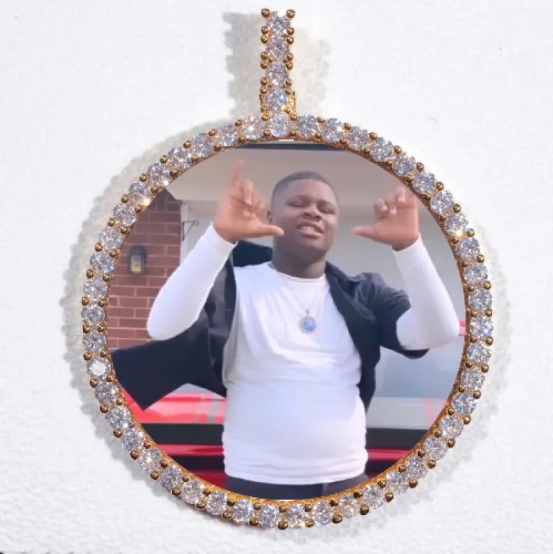 LARGE 3D CIRCLE CUSTOM PICTURE PENDANT sold by The GUU Shop