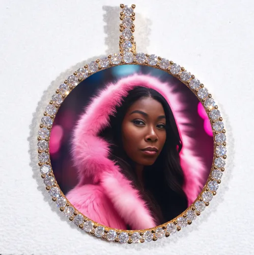 LARGE 3D CIRCLE CUSTOM PICTURE PENDANT sold by The GUU Shop