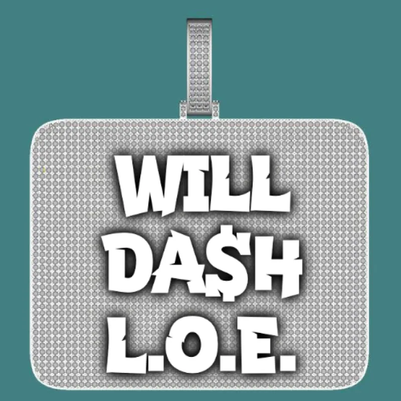 CUSTOM LETTER NECKLACE 3D BIG SQUARE sold by The GUU Shop