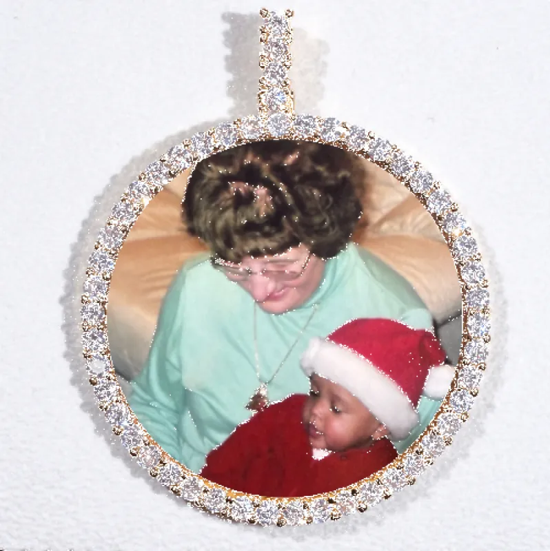 LARGE 3D CIRCLE CUSTOM PICTURE PENDANT sold by The GUU Shop