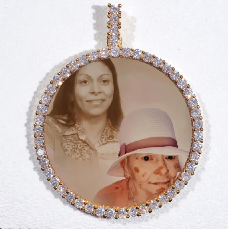 LARGE 3D CIRCLE CUSTOM PICTURE PENDANT sold by The GUU Shop