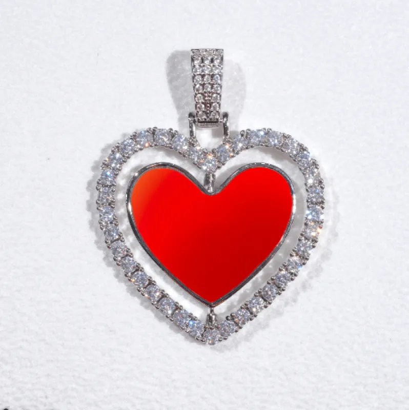 3D Spinning 2-Faced Heart Custom Picture Pendant sold by The GUU Shop