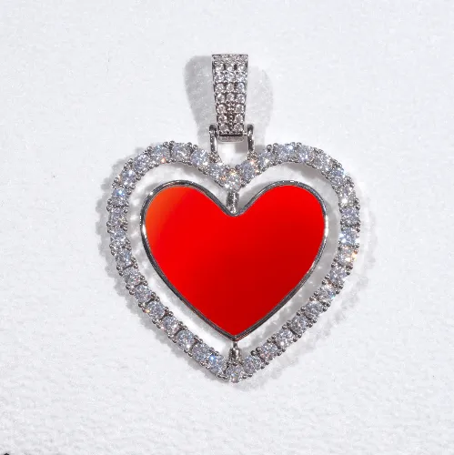 3D Spinning 2-Faced Heart Custom Picture Pendant sold by The GUU Shop