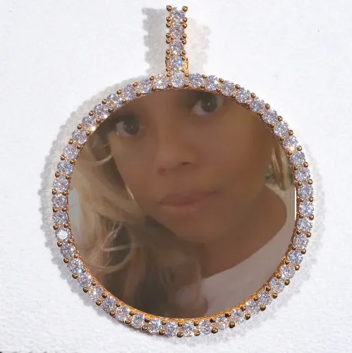 LARGE 3D CIRCLE CUSTOM PICTURE PENDANT sold by The GUU Shop