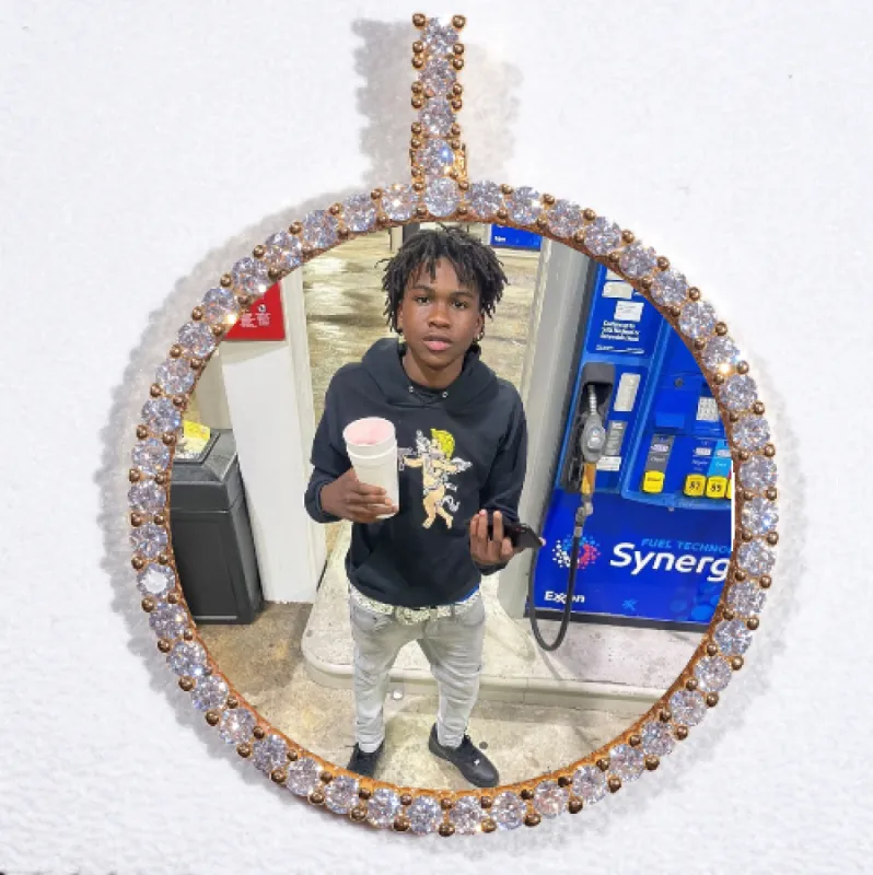 LARGE 3D CIRCLE CUSTOM PICTURE PENDANT sold by The GUU Shop