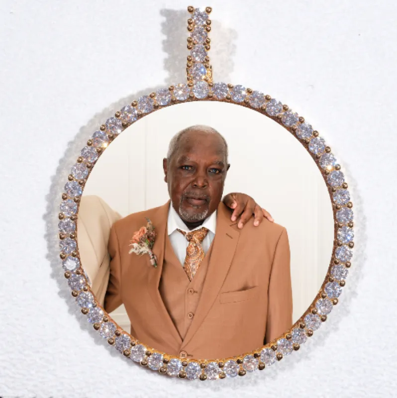 LARGE 3D CIRCLE CUSTOM PICTURE PENDANT sold by The GUU Shop