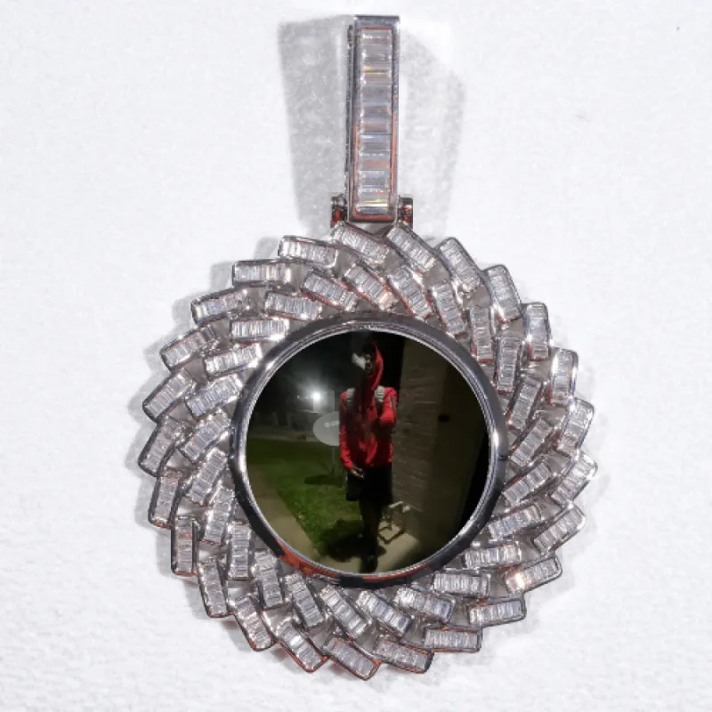 Large 3D Baguette Custom Picture Pendant sold by The GUU Shop