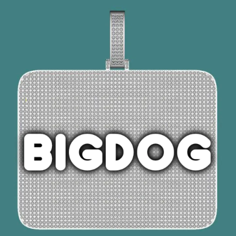 CUSTOM LETTER NECKLACE 3D BIG SQUARE sold by The GUU Shop