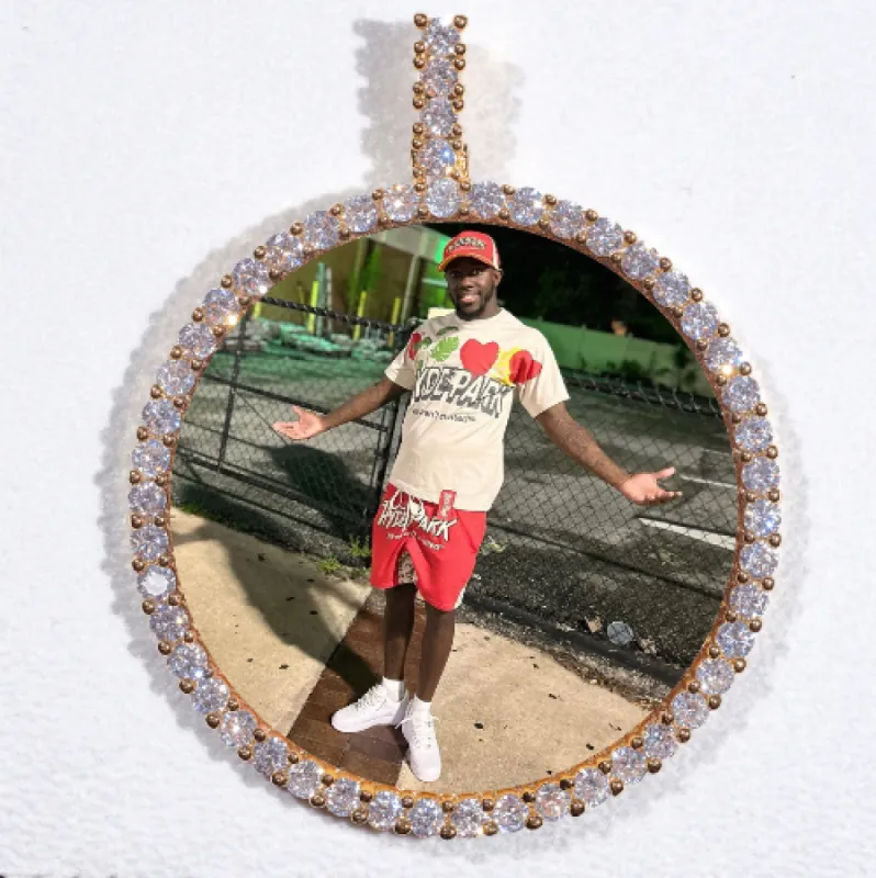 LARGE 3D CIRCLE CUSTOM PICTURE PENDANT sold by The GUU Shop