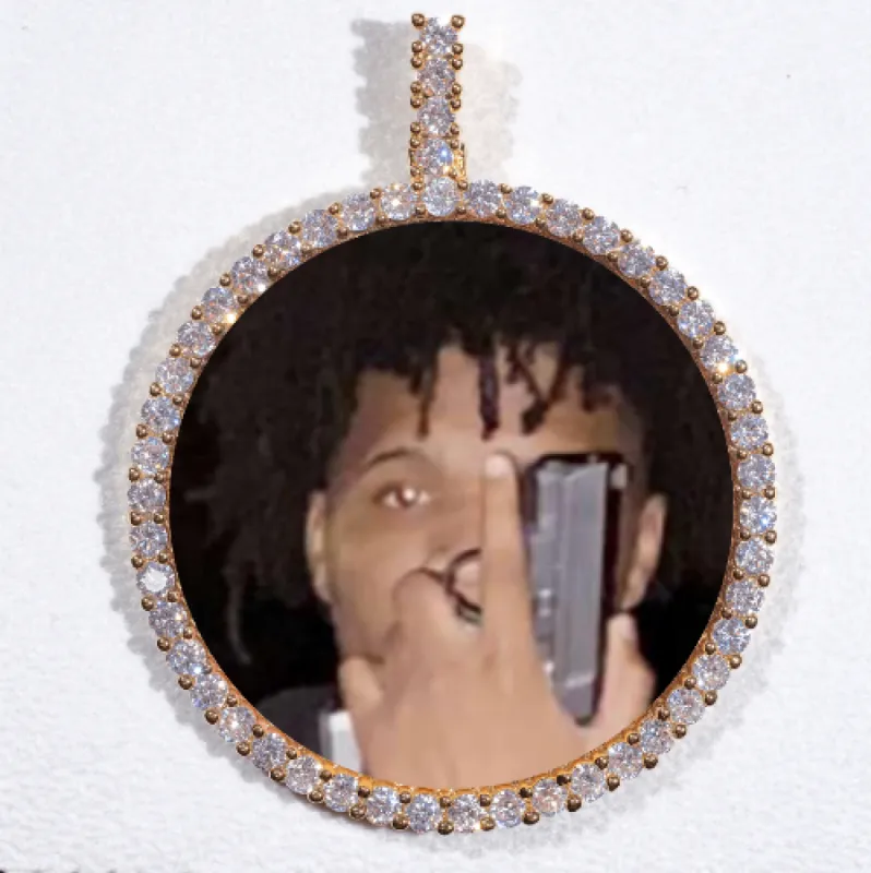 LARGE 3D CIRCLE CUSTOM PICTURE PENDANT sold by The GUU Shop