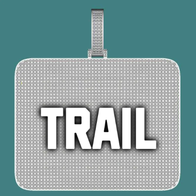 CUSTOM LETTER NECKLACE 3D BIG SQUARE sold by The GUU Shop