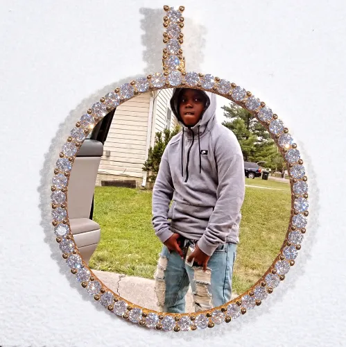 LARGE 3D CIRCLE CUSTOM PICTURE PENDANT sold by The GUU Shop