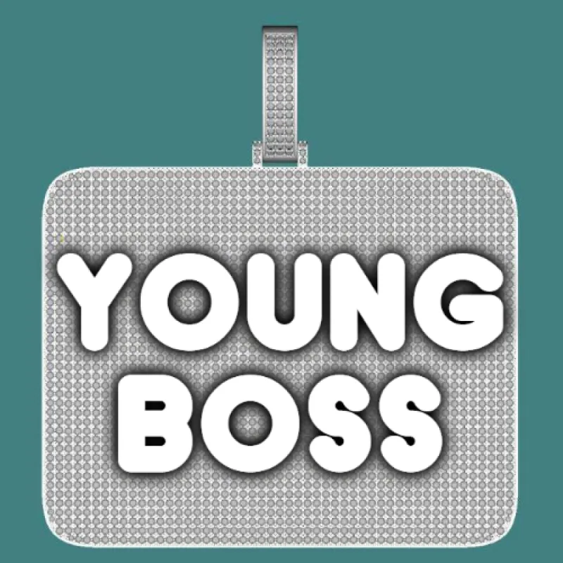 CUSTOM LETTER NECKLACE 3D BIG SQUARE sold by The GUU Shop