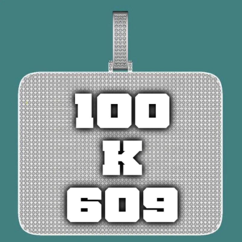 CUSTOM LETTER NECKLACE 3D BIG SQUARE sold by The GUU Shop