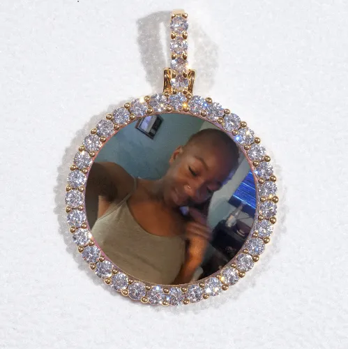 3D CIRCLE CUSTOM PICTURE PENDANT SMALL SIZE sold by The GUU Shop