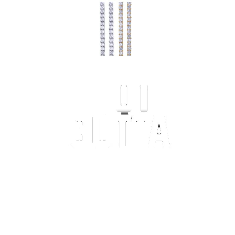 Custom Letters Baguette Two Layer Necklace made by The GUU Shop