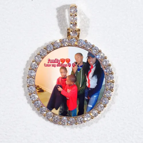 3D CIRCLE CUSTOM PICTURE PENDANT SMALL SIZE sold by The GUU Shop