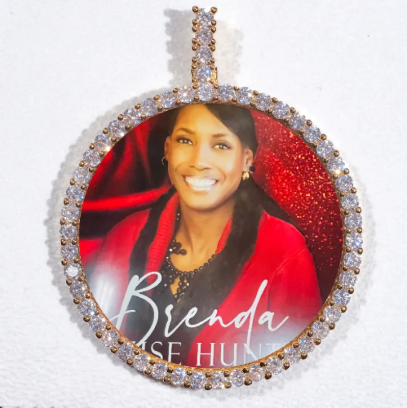 LARGE 3D CIRCLE CUSTOM PICTURE PENDANT sold by The GUU Shop