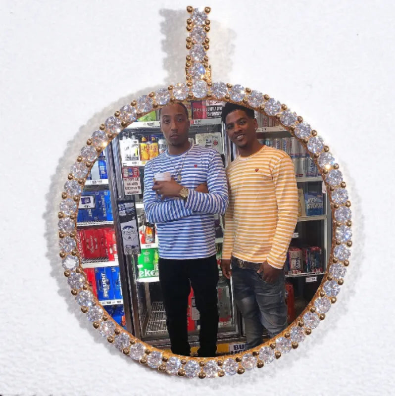 LARGE 3D CIRCLE CUSTOM PICTURE PENDANT sold by The GUU Shop