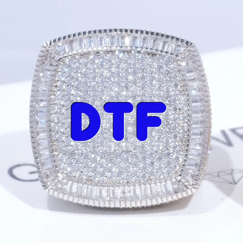 CUSTOM LETTER 3D ICED RING sold by The GUU Shop