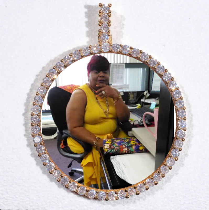 LARGE 3D CIRCLE CUSTOM PICTURE PENDANT sold by The GUU Shop