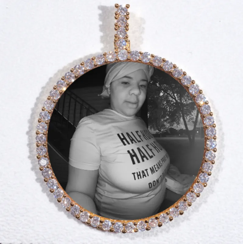 LARGE 3D CIRCLE CUSTOM PICTURE PENDANT sold by The GUU Shop