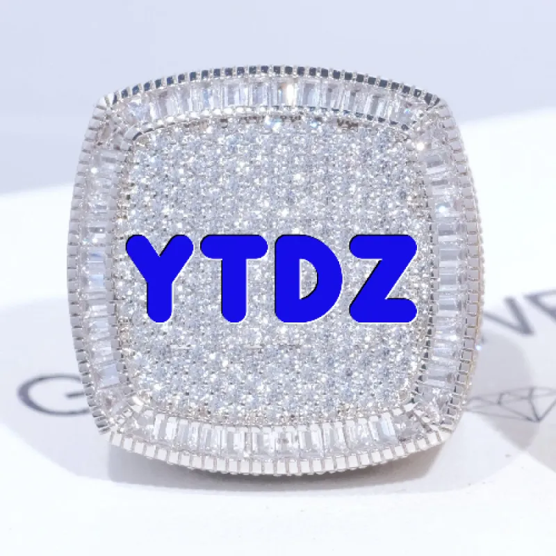 CUSTOM LETTER 3D ICED RING sold by The GUU Shop