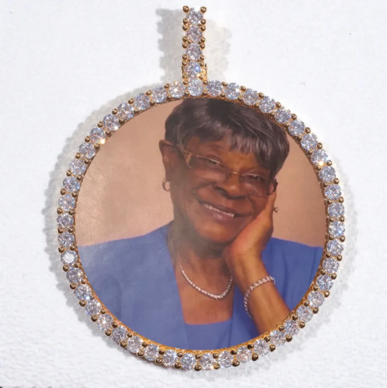 LARGE 3D CIRCLE CUSTOM PICTURE PENDANT sold by The GUU Shop