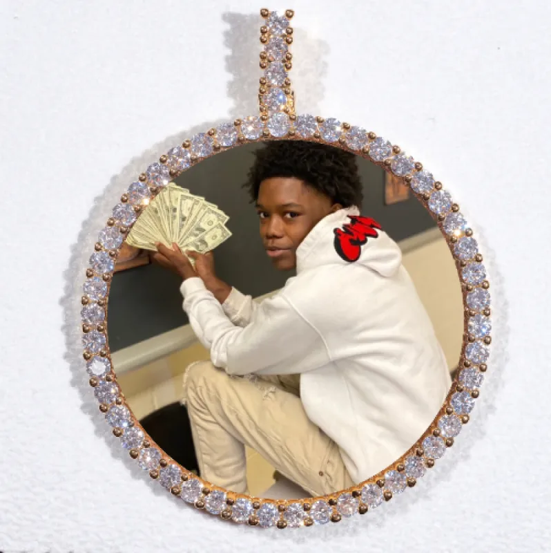 LARGE 3D CIRCLE CUSTOM PICTURE PENDANT sold by The GUU Shop