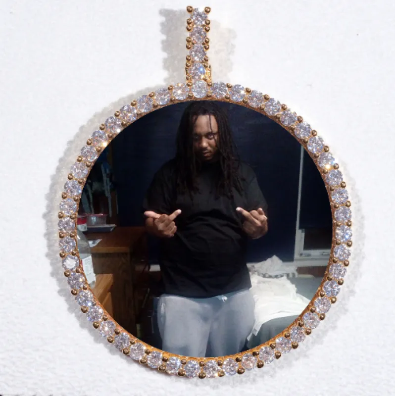 LARGE 3D CIRCLE CUSTOM PICTURE PENDANT sold by The GUU Shop