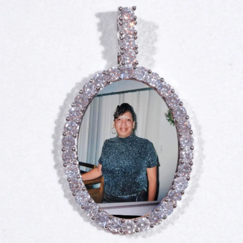 Large 3D Oval Custom Picture Pendant sold by The GUU Shop