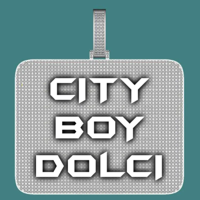 CUSTOM LETTER NECKLACE 3D BIG SQUARE sold by The GUU Shop