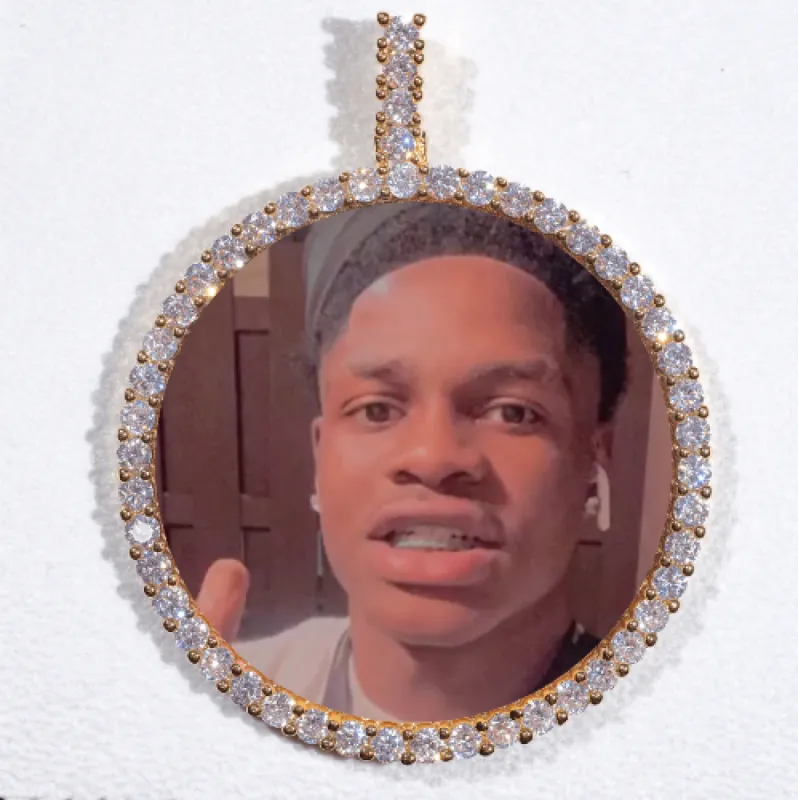 LARGE 3D CIRCLE CUSTOM PICTURE PENDANT sold by The GUU Shop