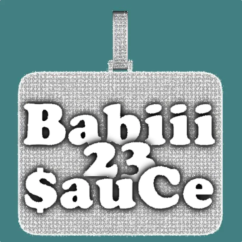 CUSTOM LETTER NECKLACE 3D BIG SQUARE sold by The GUU Shop