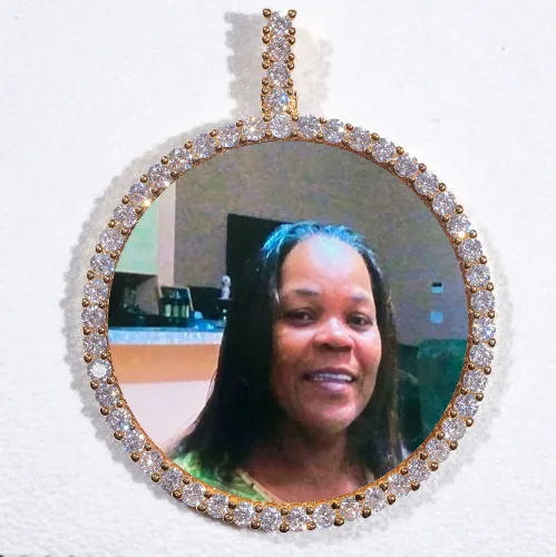 LARGE 3D CIRCLE CUSTOM PICTURE PENDANT sold by The GUU Shop
